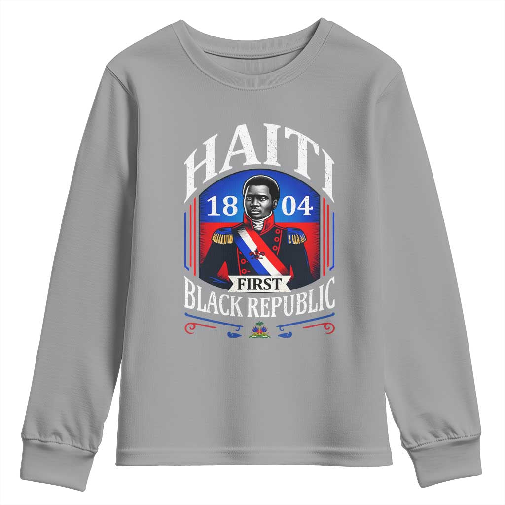 1804 First Black Republic Vintage Graphic Youth Sweatshirt Jean Jacques Dessalines Historic