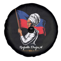 Respekte Drapo A 1804 Haitian Independence Day Spare Tire Cover Proud Haitian Woman Flag Heritage