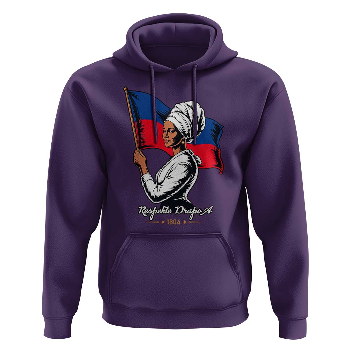 Respekte Drapo A 1804 Haitian Independence Day Hoodie Proud Haitian Woman Flag Heritage