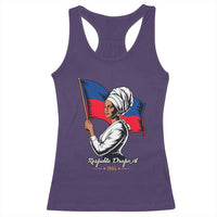Respekte Drapo A 1804 Haitian Independence Day Racerback Tank Top Proud Haitian Woman Flag Heritage