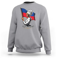 Respekte Drapo A 1804 Haitian Independence Day Sweatshirt Proud Haitian Woman Flag Heritage