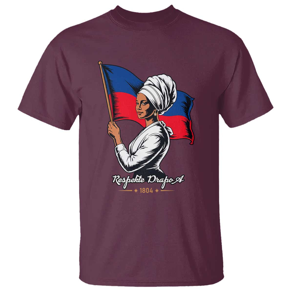 Respekte Drapo A 1804 Haitian Independence Day T Shirt Proud Haitian Woman Flag Heritage