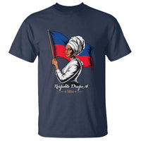 Respekte Drapo A 1804 Haitian Independence Day T Shirt Proud Haitian Woman Flag Heritage