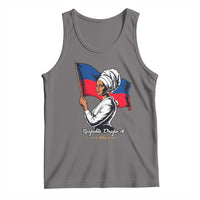 Respekte Drapo A 1804 Haitian Independence Day Tank Top Proud Haitian Woman Flag Heritage