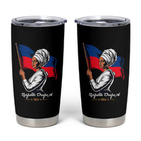 Respekte Drapo A 1804 Haitian Independence Day Tumbler Cup Proud Haitian Woman Flag Heritage