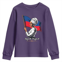 Respekte Drapo A 1804 Haitian Independence Day Youth Sweatshirt Proud Haitian Woman Flag Heritage