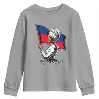 Respekte Drapo A 1804 Haitian Independence Day Youth Sweatshirt Proud Haitian Woman Flag Heritage