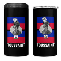 Toussaint Louverture Haitian Revolution Leader 4 in 1 Can Cooler Tumbler Vintage General Portrait Haiti Freedom History