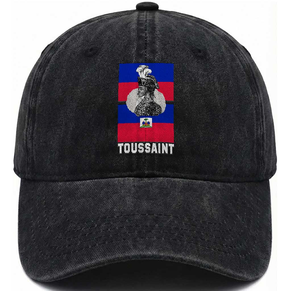 Toussaint Louverture Haitian Revolution Leader Washed Cotton Baseball Cap Vintage General Portrait Haiti Freedom History