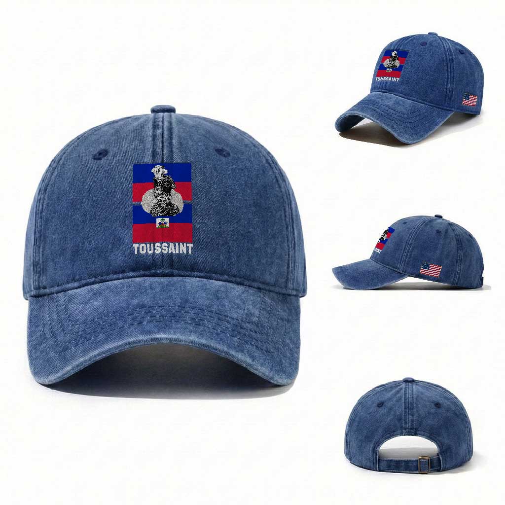 Toussaint Louverture Haitian Revolution Leader Washed Cotton Baseball Cap Vintage General Portrait Haiti Freedom History