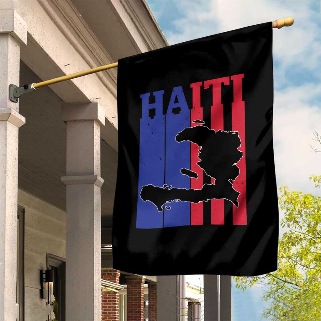 Vintage Retro Map of Haiti Garden Flag Haitian Heritage Pride Travel Souvenir