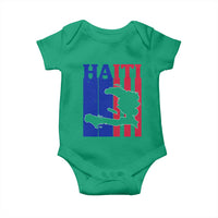 Vintage Retro Map of Haiti Baby Onesie Haitian Heritage Pride Travel Souvenir