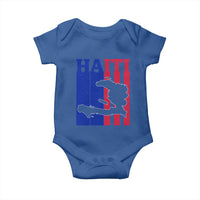 Vintage Retro Map of Haiti Baby Onesie Haitian Heritage Pride Travel Souvenir