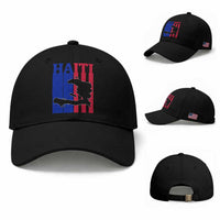 Vintage Retro Map of Haiti Baseball Cap Haitian Heritage Pride Travel Souvenir
