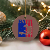 Vintage Retro Map of Haiti Ceramic Ornament Haitian Heritage Pride Travel Souvenir