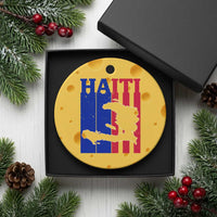 Vintage Retro Map of Haiti Ceramic Ornament Haitian Heritage Pride Travel Souvenir