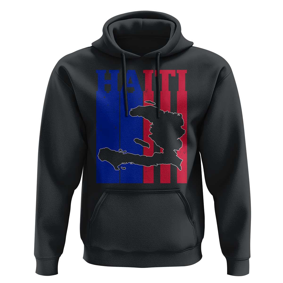 Vintage Retro Map of Haiti Hoodie Haitian Heritage Pride Travel Souvenir