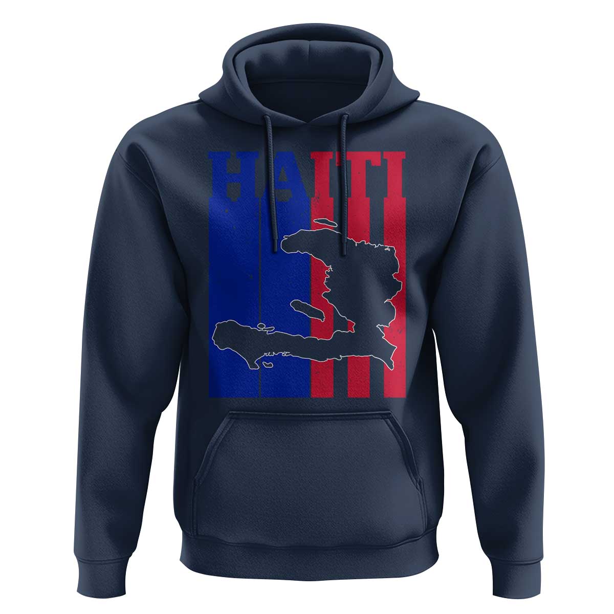Vintage Retro Map of Haiti Hoodie Haitian Heritage Pride Travel Souvenir