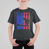 Vintage Retro Map of Haiti T Shirt For Kid Haitian Heritage Pride Travel Souvenir