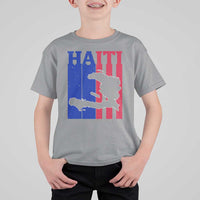 Vintage Retro Map of Haiti T Shirt For Kid Haitian Heritage Pride Travel Souvenir