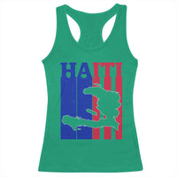 Vintage Retro Map of Haiti Racerback Tank Top Haitian Heritage Pride Travel Souvenir