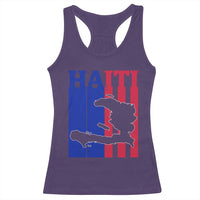 Vintage Retro Map of Haiti Racerback Tank Top Haitian Heritage Pride Travel Souvenir