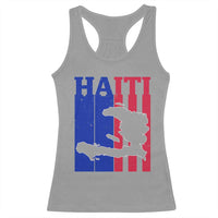Vintage Retro Map of Haiti Racerback Tank Top Haitian Heritage Pride Travel Souvenir