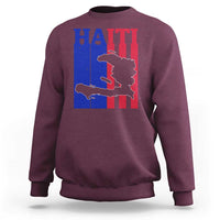 Vintage Retro Map of Haiti Sweatshirt Haitian Heritage Pride Travel Souvenir