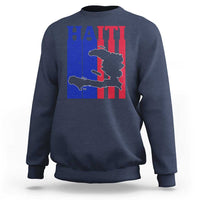 Vintage Retro Map of Haiti Sweatshirt Haitian Heritage Pride Travel Souvenir