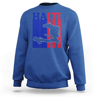 Vintage Retro Map of Haiti Sweatshirt Haitian Heritage Pride Travel Souvenir