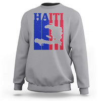Vintage Retro Map of Haiti Sweatshirt Haitian Heritage Pride Travel Souvenir