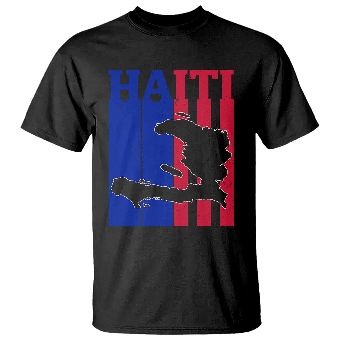 Vintage Retro Map of Haiti T Shirt Haitian Heritage Pride Travel Souvenir