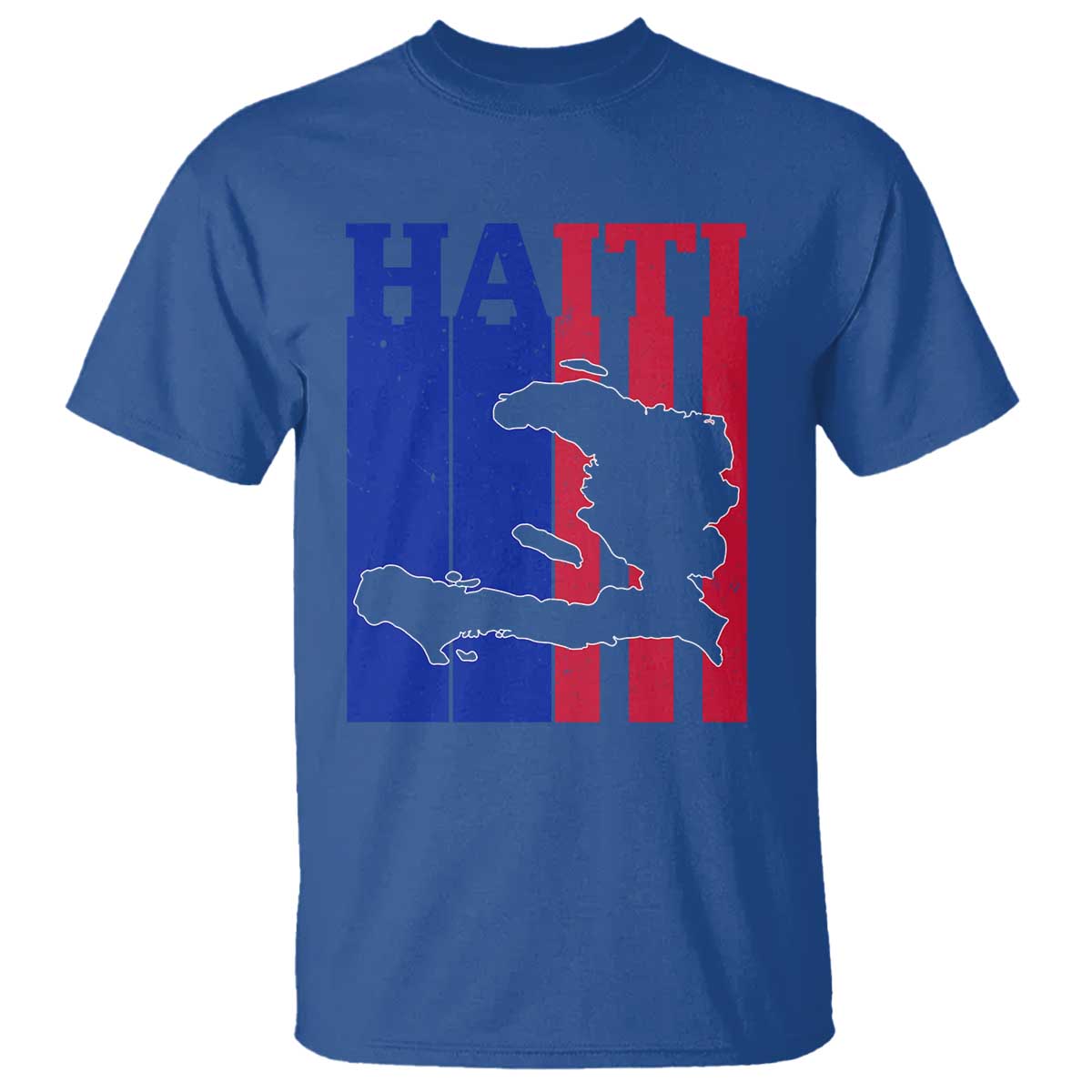 Vintage Retro Map of Haiti T Shirt Haitian Heritage Pride Travel Souvenir