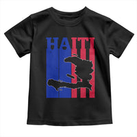 Vintage Retro Map of Haiti Toddler T Shirt Haitian Heritage Pride Travel Souvenir