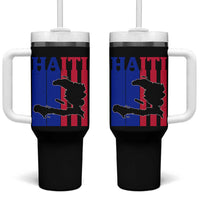 Vintage Retro Map of Haiti Tumbler With Handle Haitian Heritage Pride Travel Souvenir