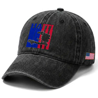 Vintage Retro Map of Haiti Washed Cotton Baseball Cap Haitian Heritage Pride Travel Souvenir