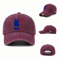 Vintage Retro Map of Haiti Washed Cotton Baseball Cap Haitian Heritage Pride Travel Souvenir