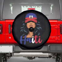 Beautiful Haitian Girl in Flag Baseball Cap Spare Tire Cover Haiti Heritage Pride