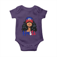 Beautiful Haitian Girl in Flag Baseball Cap Baby Onesie Haiti Heritage Pride