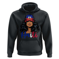 Beautiful Haitian Girl in Flag Baseball Cap Hoodie Haiti Heritage Pride