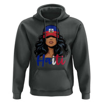 Beautiful Haitian Girl in Flag Baseball Cap Hoodie Haiti Heritage Pride