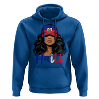 Beautiful Haitian Girl in Flag Baseball Cap Hoodie Haiti Heritage Pride