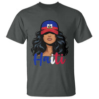 Beautiful Haitian Girl in Flag Baseball Cap T Shirt Haiti Heritage Pride