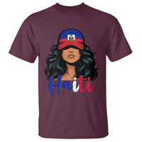 Beautiful Haitian Girl in Flag Baseball Cap T Shirt Haiti Heritage Pride
