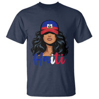 Beautiful Haitian Girl in Flag Baseball Cap T Shirt Haiti Heritage Pride