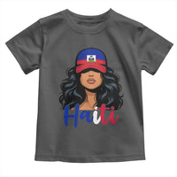 Beautiful Haitian Girl in Flag Baseball Cap Toddler T Shirt Haiti Heritage Pride