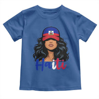 Beautiful Haitian Girl in Flag Baseball Cap Toddler T Shirt Haiti Heritage Pride
