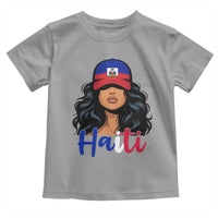 Beautiful Haitian Girl in Flag Baseball Cap Toddler T Shirt Haiti Heritage Pride