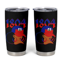 Haiti 1804 Curly Afro Queen Hoop Earrings Style Graphic Tumbler Cup Haitian Heritage Pride