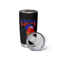 Haiti 1804 Curly Afro Queen Hoop Earrings Style Graphic Tumbler Cup Haitian Heritage Pride